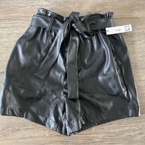 NWT Faux leather shorts